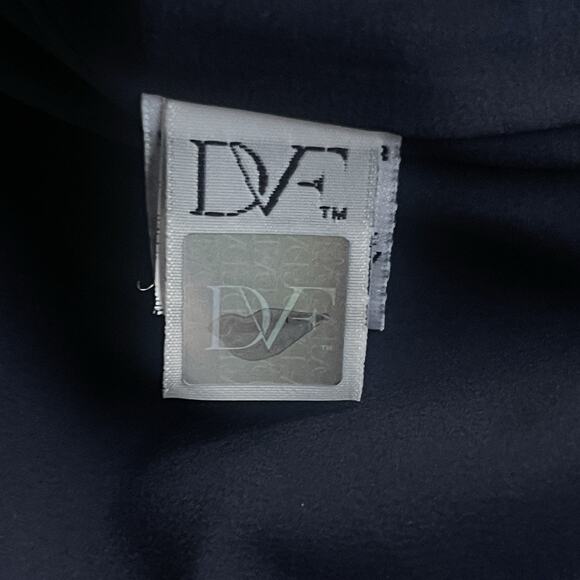 DVF Diane Von Furstenberg Womens Silk Floral Blazer Size 2 Blue Lined Casual - Picture 6 of 12